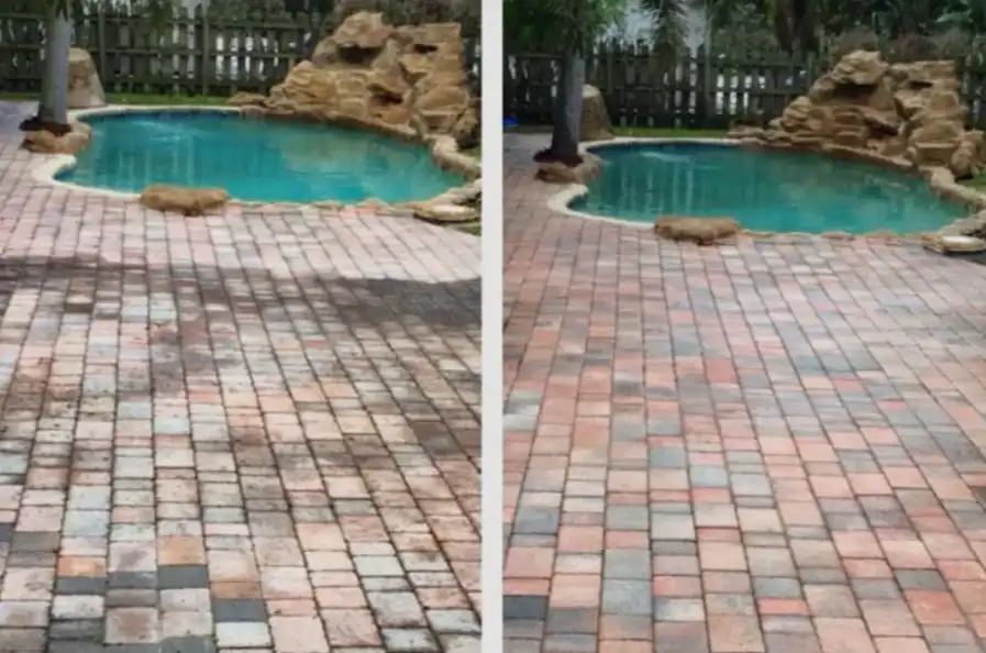 Pool deck and patio surface cleaning Tampa